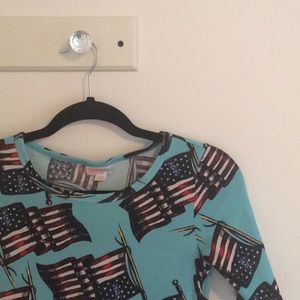 LuLaRoe XXS American Flag print American Julia